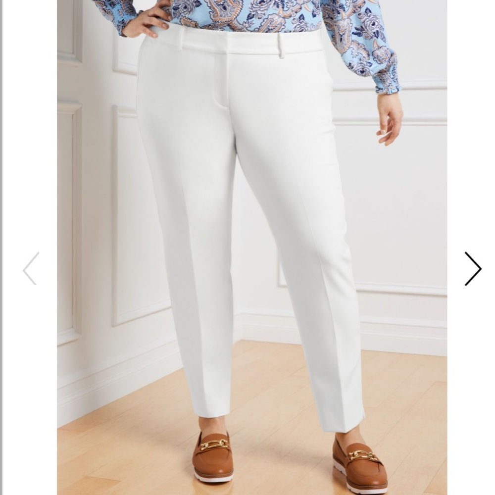 TALBOTS HAMPSHIRE ANKLE PANTS LINED 14WP